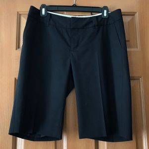 Black Wool Shorts